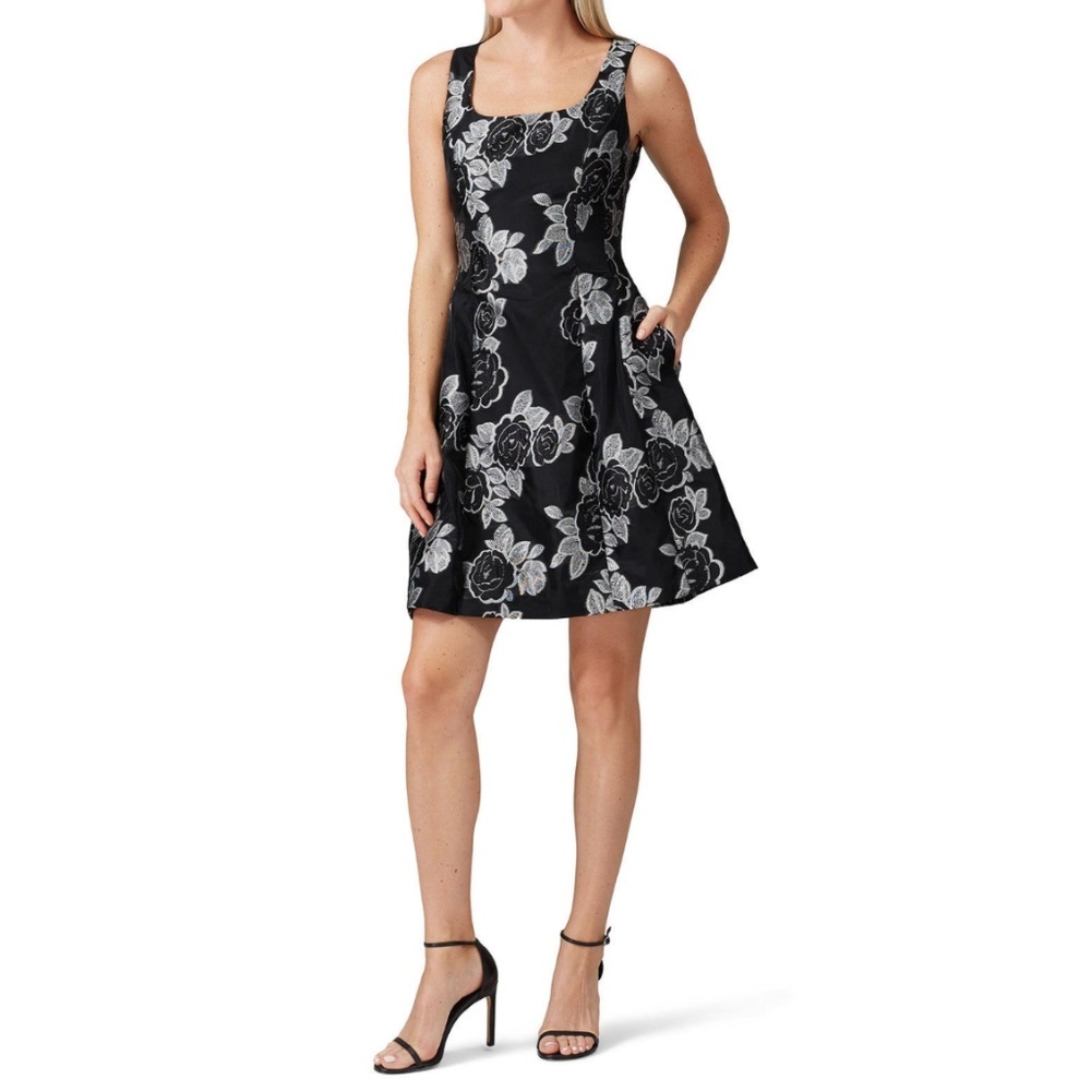 Prabal Gurung Black Floral Jacquard Mini Dress | Sz 0